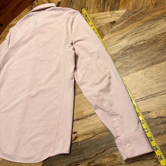 Lululemon Commission Shirt Mens M Pink Stretch Travel Button Down Hidden Pocket - Picture 10 of 10